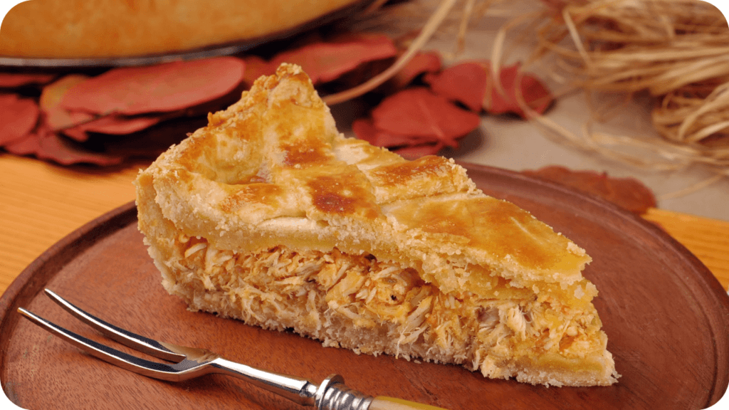 Torta de frango com massa folhada