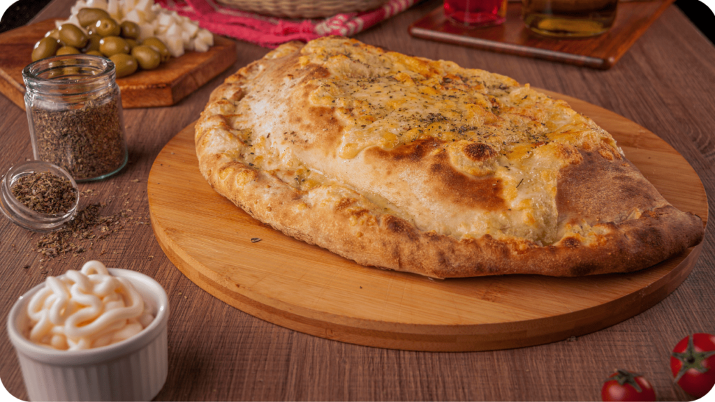 calzone de calabresa e queijo