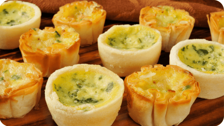 Mini quiches de queijo