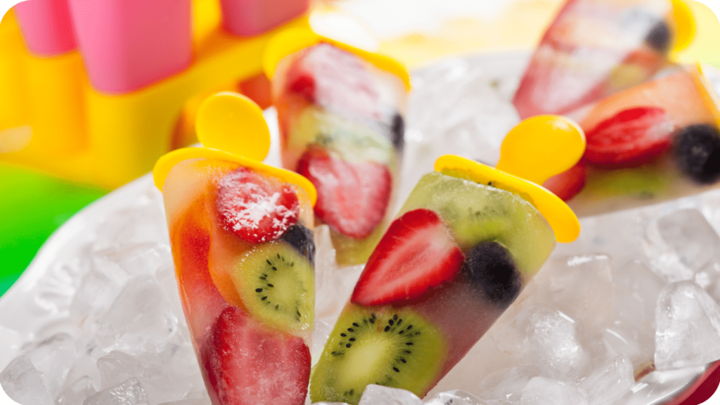 Picolé com Frutas